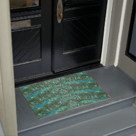 Peacockveren, abstract - patroon in acryl deurmat