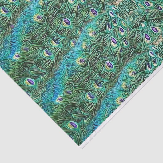 Peacockveren, abstract - patroon in acryl tissuepapier (Detail)