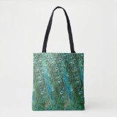 Peacockveren, abstract - patroon in acryl tote bag (Voorkant)