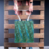 Peacockveren, abstract - patroon in acryl tote bag