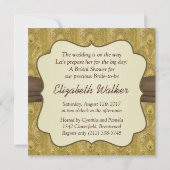 Peacockveren, ambergeel Vrijgezellenfeest Kaart (Achterkant)