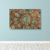 Peacockveren Canvas Afdruk (Insitu (Houten vloer))