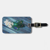 Peacockveren & Emerald Green Metallic Silk Bagagelabel (Voorkant horizontaal)