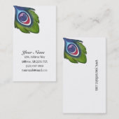 Peacockveren op wit visitekaartje (Voorkant / Achterkant)