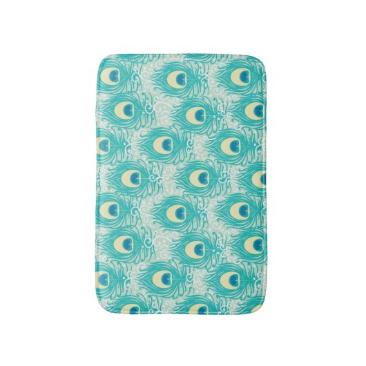 Peacockveren patroon badmat (Voorkant Verticaal)