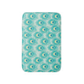 Peacockveren patroon badmat (Voorkant Verticaal)