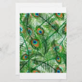 Peacockveren patroon briefpapier (Voorkant / Achterkant)