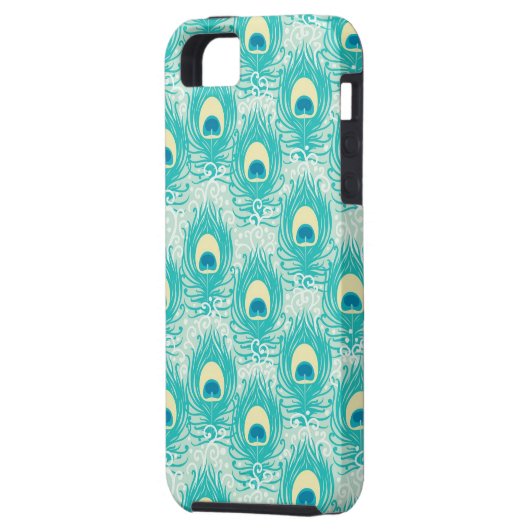 Peacockveren patroon Case-Mate iPhone case (Achterkant Links)