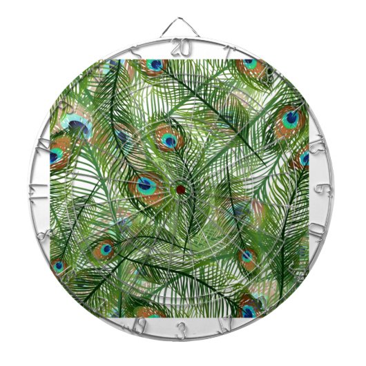 Peacockveren patroon dartbord (Voorkant)