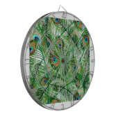 Peacockveren patroon dartbord (Voorkant Links)