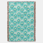 Peacockveren patroon deken (Voorkant Verticaal)