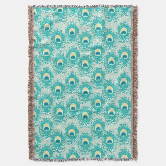 Peacockveren patroon deken (Voorkant Verticaal)