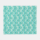 Peacockveren patroon fleece deken (Voorkant (Horizontaal))