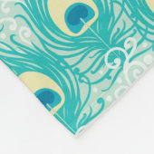 Peacockveren patroon fleece deken (Hoek)