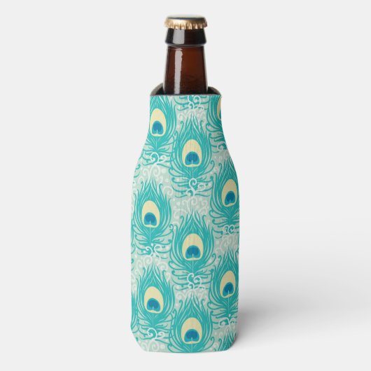 Peacockveren patroon flesjeskoeler (Fles Voorkant)