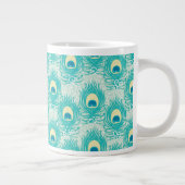 Peacockveren patroon grote koffiekop (Rechts)