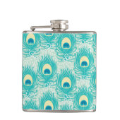 Peacockveren patroon heupfles (Voorkant)