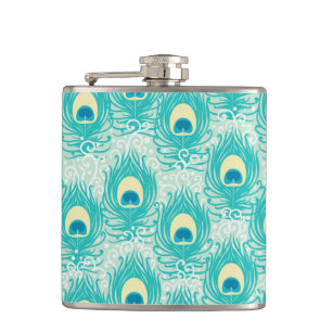 Peacockveren patroon heupfles