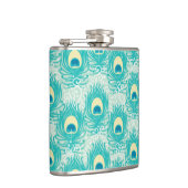 Peacockveren patroon heupfles (Rechts)