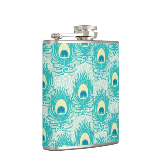 Peacockveren patroon heupfles (Rechts)