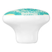 Peacockveren patroon keramische knop (Zijkant)