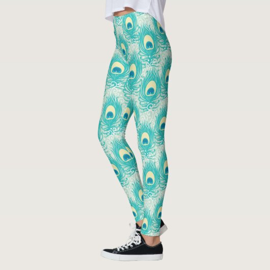 Peacockveren patroon leggings (Links)