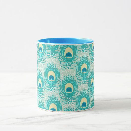 Peacockveren patroon mok (Midden)