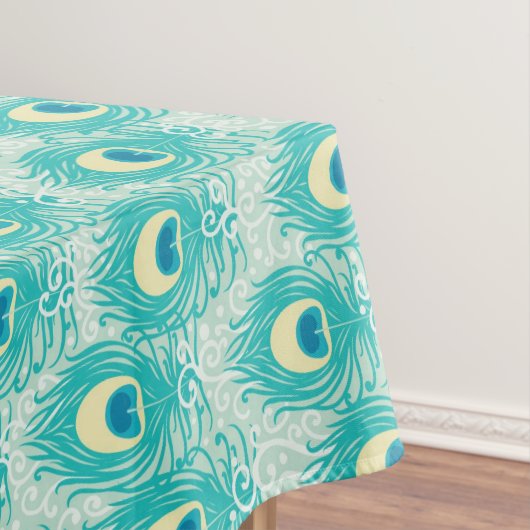 Peacockveren patroon tafelkleed (Voorbeeld)