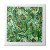 Peacockveren patroon tegeltje (Voorkant)