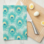 Peacockveren patroon theedoek (Quarter Fold)