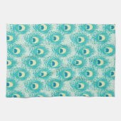 Peacockveren patroon theedoek (Horizontaal)