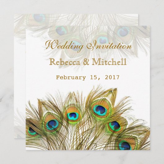 Peacockveren Weddenschap Kaart (Voorkant / Achterkant)
