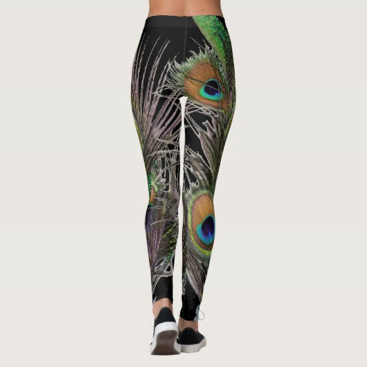 Peacockvethercollage Leggings (Achterkant)