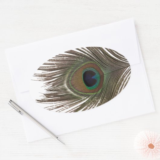 Peacockvetherovaal Ovale Sticker (Envelop)