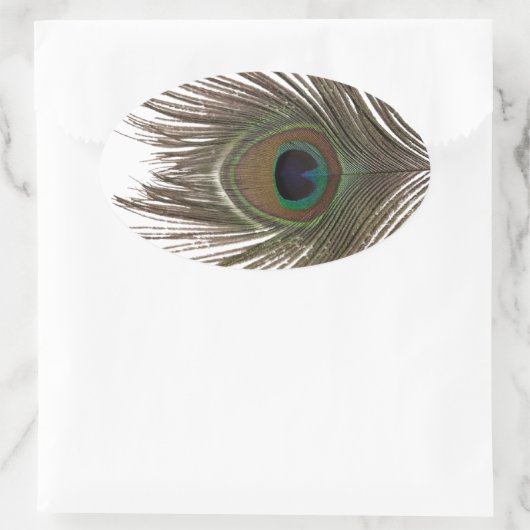 Peacockvetherovaal Ovale Sticker (Tas)