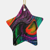 Peacockvetherregenboog Keramisch Ornament (Links)