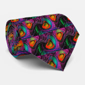 Peacockvetherregenboog Stropdas (Opgerold)