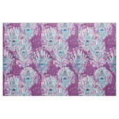 Peacocky Feather Plum Waterverf Stof (Fat Quarter)