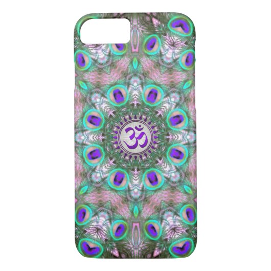Peacolia Paars Aum iPhone 7 CaseMate Hoesjes (Achterkant)