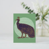 Peafowl: Impressionistisch Congo Hen Briefkaart (Staand voorkant)