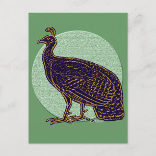 Peafowl: Impressionistisch Congo Hen Briefkaart
