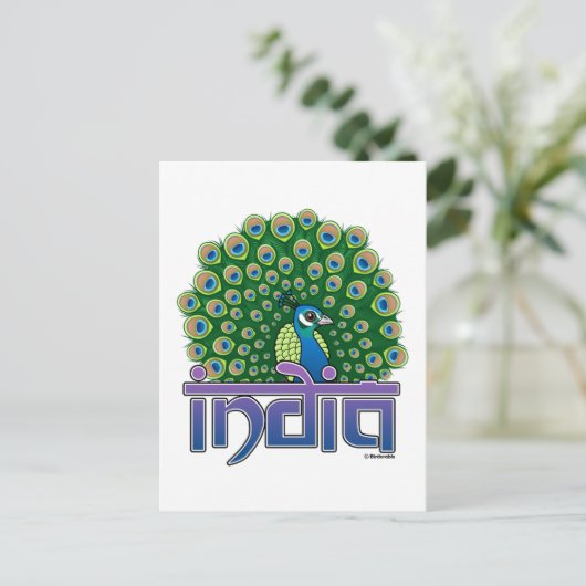 Peafowl of India Briefkaart (Staand voorkant)