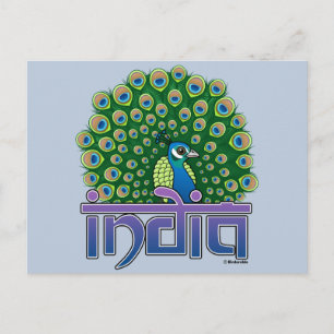 Peafowl of India Briefkaart