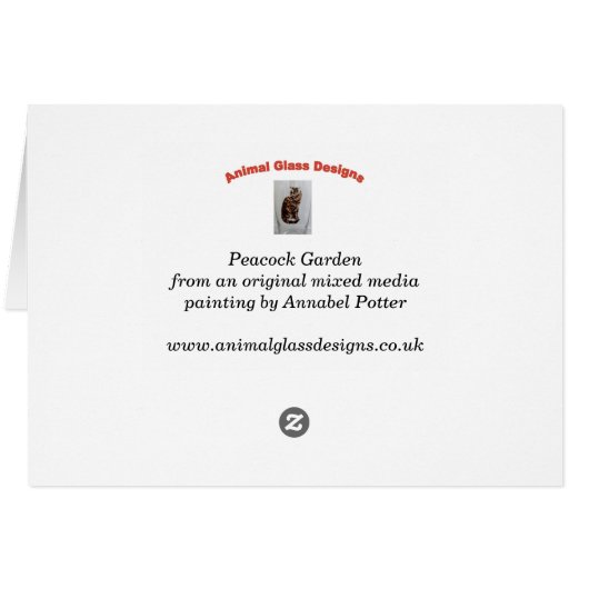 Peafowl Paining Beauful Garden Peacock (Achterkant Horizontaal)