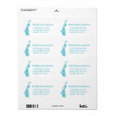 Peafowl / pauw antwoord label (Full Sheet)