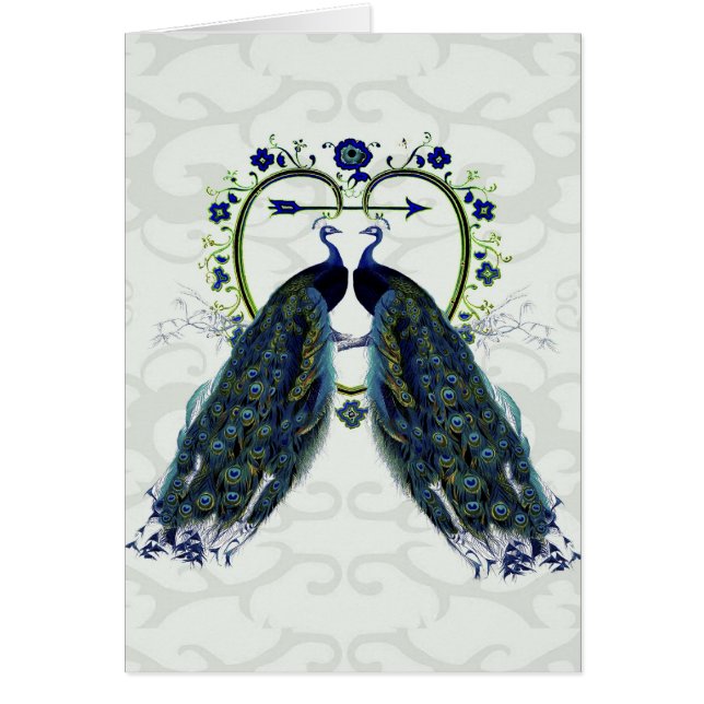 PEAFOWL pauw liefde hart gepersonaliseerd (Voorkant)