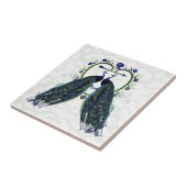 PEAFOWL pauw liefde hart gepersonaliseerd Tegeltje (Zijkant)