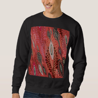 peafowl rood decoratief naadloos patroon trui