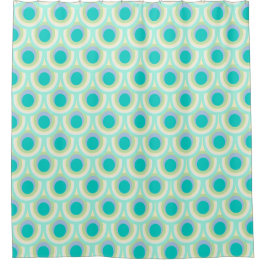 Peahen veer ovaal patroon douchegordijn