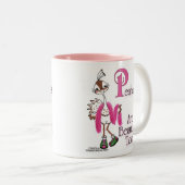 Peahens zijn ook mooi! tweekleurige koffiemok (Voorkant rechts)